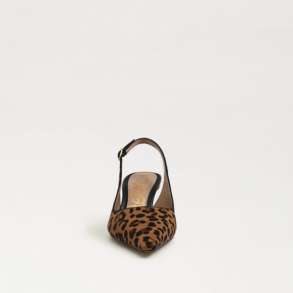 Sam Edelman Leopard Print Slingback Kitten Heels - Brown/Black - Picture 3 of 8